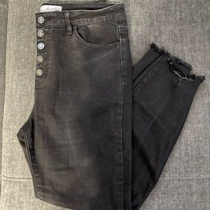 Kancan skinny jeans size: 15/31 buttonfly black
